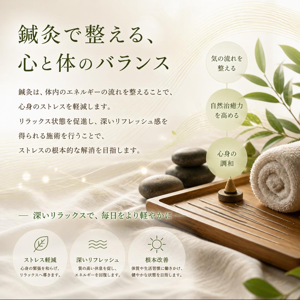 鍼灸でのストレス解消法